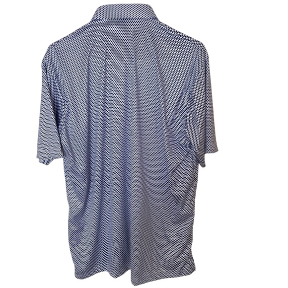 NWOT Collars & Co. Vantage Blue White Relaxed Flex Polo in Size Large - Picture 4 of 7